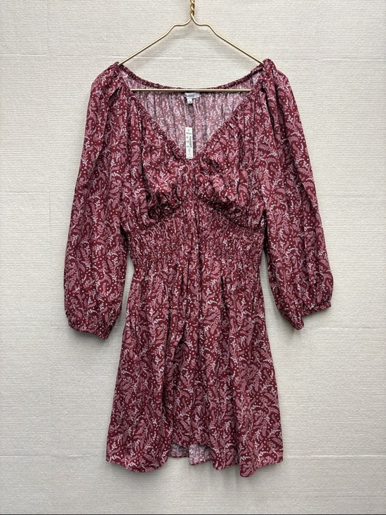 Madewell Dresses & Skirts - New MADEWELL | 6 Boho Floral Smocked Waist Dress in Burgundy